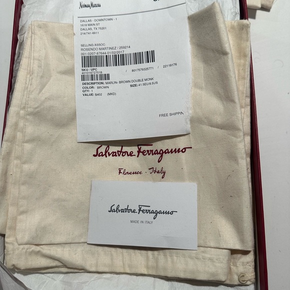 Salvatore ferragamo Marlin brown double monkstrap shoe size 8.5 - Picture 7 of 7